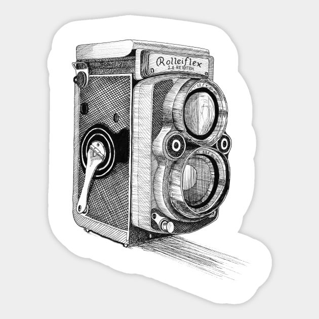 Vintage Camera Sticker by gemsart1990